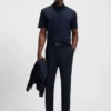 Poloshirt mit Gittermuster aus merzerisierter Baumwolle Poloshirt mit Gittermuster aus merzerisierter Baumwolle