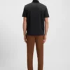 Poloshirt mit Gittermuster aus merzerisierter Baumwolle Poloshirt mit Gittermuster aus merzerisierter Baumwolle