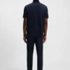 Poloshirt mit Gittermuster aus merzerisierter Baumwolle Poloshirt mit Gittermuster aus merzerisierter Baumwolle