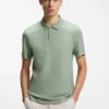Poloshirt mit gummiertem Logo aus merzerisierter Baumwolle Poloshirt mit gummiertem Logo aus merzerisierter Baumwolle