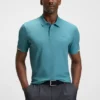Poloshirt mit gummiertem Logo aus merzerisierter Baumwolle Poloshirt mit gummiertem Logo aus merzerisierter Baumwolle