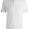 Poloshirt mit gummiertem Logo aus merzerisierter Baumwolle Poloshirt mit gummiertem Logo aus merzerisierter Baumwolle