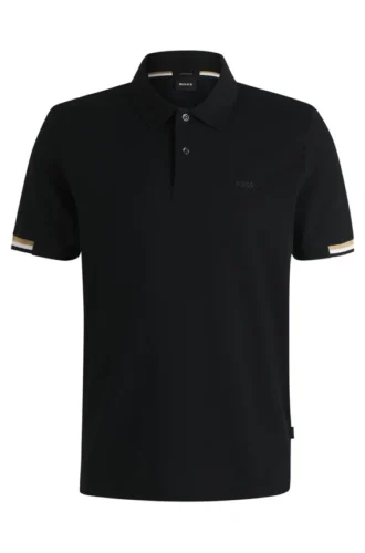 Poloshirt mit gummiertem Logo aus merzerisierter Baumwolle