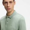 Poloshirt mit gummiertem Logo aus merzerisierter Baumwolle Poloshirt mit gummiertem Logo aus merzerisierter Baumwolle