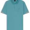Poloshirt mit gummiertem Logo aus merzerisierter Baumwolle Poloshirt mit gummiertem Logo aus merzerisierter Baumwolle