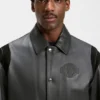 Porsche x BOSS Lederjacke mit kontrastierenden Details