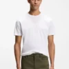 Porsche x BOSS merzerisiertes Baumwoll-T-Shirt mit Grafik auf der Rückseite
