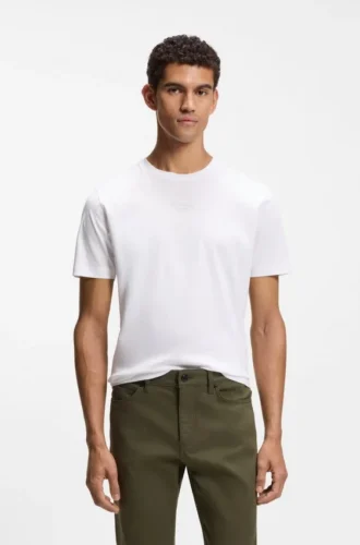Porsche x BOSS merzerisiertes Baumwoll-T-Shirt mit Grafik auf der Rückseite