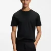 Porsche x BOSS merzerisiertes Baumwoll-T-Shirt mit Grafik auf der Rückseite