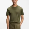 Porsche x BOSS merzerisiertes Baumwoll-T-Shirt mit Grafik auf der Rückseite