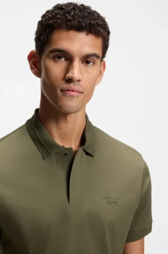 Porsche x BOSS Poloshirt aus merzerisierter Baumwolle