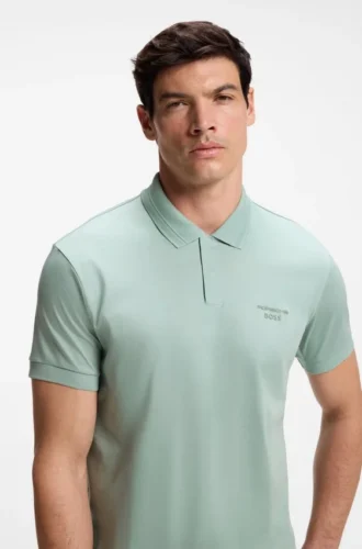 Porsche x BOSS Poloshirt aus merzerisierter Baumwolle