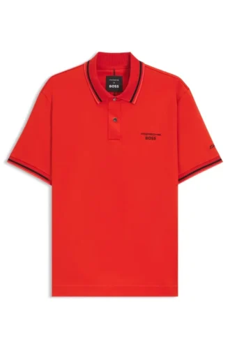 Porsche x BOSS Poloshirt aus schweißableitender Baumwolle