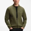 Porsche x BOSS Sweatshirt mit Reißverschluss und geprägtem Motiv