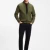 Porsche x BOSS Sweatshirt mit Reißverschluss und geprägtem Motiv