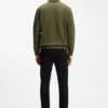 Porsche x BOSS Sweatshirt mit Reißverschluss und geprägtem Motiv