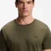 Porsche x BOSS T-Shirt aus merzerisierter Baumwolle mit reflektierendem Logo