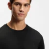 Porsche x BOSS T-Shirt aus merzerisierter Baumwolle mit reflektierendem Logo
