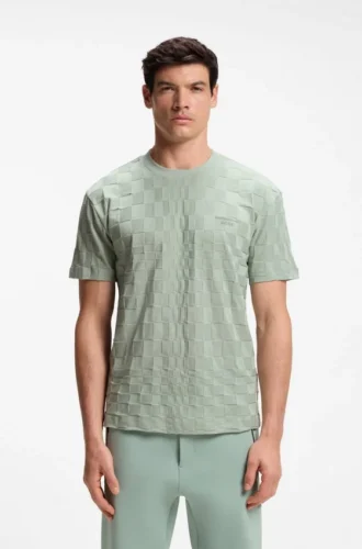 Porsche x BOSS T-Shirt in Relaxed-Fit aus Baumwolljacquard