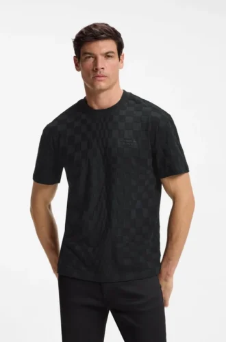 Porsche x BOSS T-Shirt in Relaxed-Fit aus Baumwolljacquard