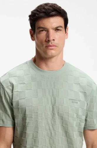 Porsche x BOSS T-Shirt in Relaxed-Fit aus Baumwolljacquard