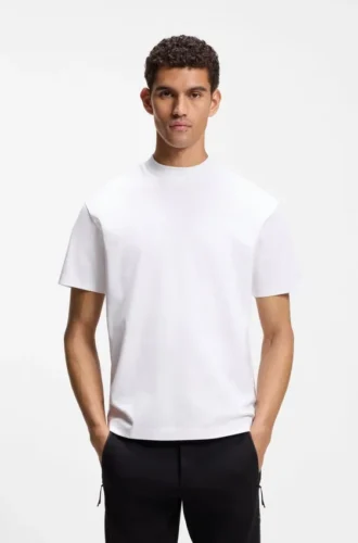 Porsche x BOSS T-Shirt in Relaxed-Fit mit Logo am Kragen