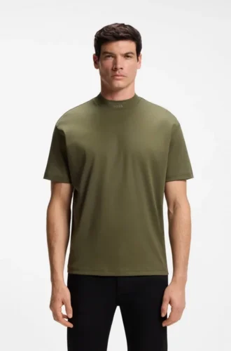 Porsche x BOSS T-Shirt in Relaxed-Fit mit Logo am Kragen