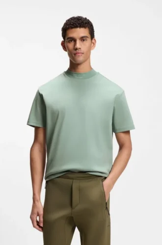 Porsche x BOSS T-Shirt in Relaxed-Fit mit Logo am Kragen