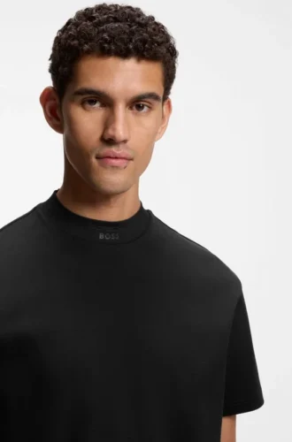 Porsche x BOSS T-Shirt in Relaxed-Fit mit Logo am Kragen