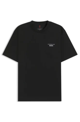 Porsche x BOSS T-Shirt mit Targa-Motiv aus merzerisierter Baumwolle