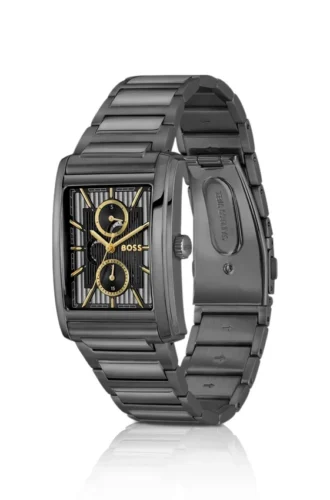 Principle Dress Uhr mit grauem Zifferblatt und H-Glied-Armband