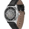 PRINCIPLE SKELETON Uhr mit Lederarmband und skelettiertem japanischem Automatikwerk