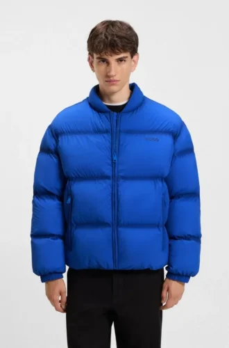 Pufferjacke mit gesticktem Logo und wasserabweisender Ausrüstung