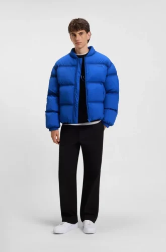 Pufferjacke mit gesticktem Logo und wasserabweisender Ausrüstung