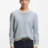 Pullover aus Baumwoll-Seide mit gestrickter Struktur