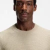 Pullover aus Baumwolle mit Strickstruktur