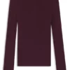 Pullover aus gemischter Rippstrickoptik aus Schurwolle