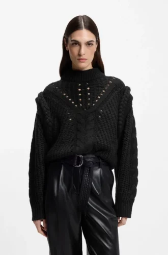 Pullover aus italienischem Garn mit strukturiertem Strick