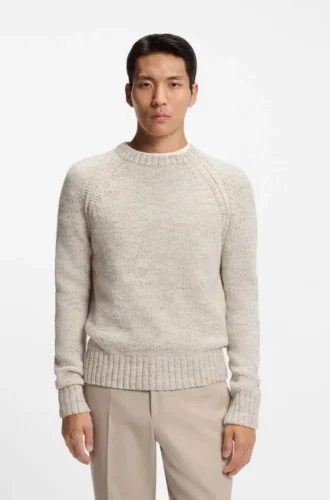 Pullover aus Kaschmir-Wolle mit Tweed-Optik