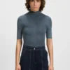 Pullover aus Schurwolle mit Stehkragen