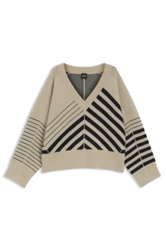 Pullover aus Wolle und Kaschmir mit Blockstreifen