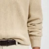 Pullover aus Wolle und Kaschmir mit gemischten Strukturen