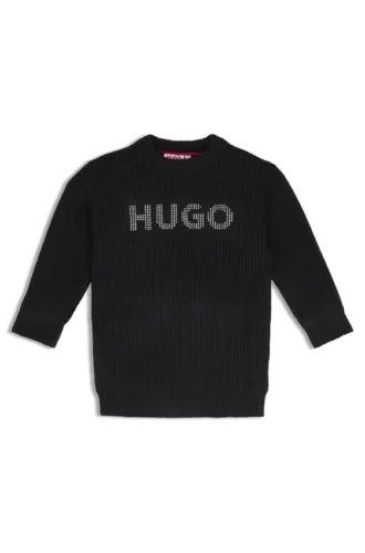 Pullover-Kleid für Kinder mit Nieten-Logo