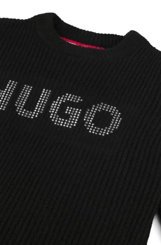 Pullover-Kleid für Kinder mit Nieten-Logo