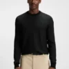 Pullover mit Fischgrätenmuster aus Wolle und Baumwolle