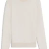 Pullover mit Fischgrätenmuster aus Wolle und Baumwolle