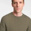 Pullover mit Fischgrätmuster aus Schurwolle Pullover mit Fischgrätmuster aus Schurwolle