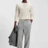 Pullover mit Fischgrätmuster aus Schurwolle Pullover mit Fischgrätmuster aus Schurwolle