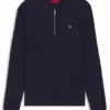 Pullover mit gestapeltem Logo und Reißverschlusskragen Pullover mit gestapeltem Logo und Reißverschlusskragen