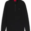 Pullover mit gestapeltem Logo und Reißverschlusskragen Pullover mit gestapeltem Logo und Reißverschlusskragen